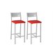 Conjunto de 2 bancos médios GIN em vermelho Vermelho