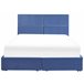 Beliani Cama baú Veludo VERNOYES 188x214 Azul Marino
