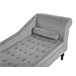 Beliani Chaise longue derecho Terciopelo PESSAC Cinza Claro