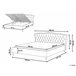 Beliani Cama com estrado Veludo METZ 168x217 Cinza Escuro