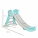 Escorrega Infantil HDPE, PP HOMCOM Cinza Azul