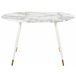 Beliani Mesa de jantar GUTIERE 70x120 Branco/ Bege