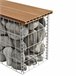Banco de jardim gabião Friesland WPC 90x25 Castanho Claro