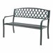 Banco de jardim exterior Opsasar de 3 lugares [casa.pro] 127x53 Branco