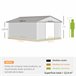 Abrigo de Exterior Aço Galvanizado e PP Outsunny Cinza