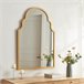 [en.casa] Espelho de parede Hämeenkyrö design atrativo MDF 60x2 Dourado