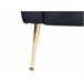 Beliani Chaise longue Veludo NANTILLY Preto