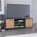 Mesa de TV Kaia com arrumação multimédia Preto