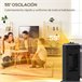 Aquecedor Elétrico ABS, PA HOMCOM Aquecedor Elétrico ABS, PA HOMCOM Preto