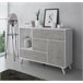  Aparador para sala de estar ou de jantar - 86 x 120 x 40 cm 120 Branco/cinza