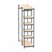 Camarim Open Closet com 5 Prateleiras e 1 Bar Preto/ Madeira