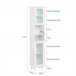 Armário alto de banho com 2 prateleiras e 2 portas BZR118-W SoBuy Branco