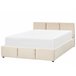 Beliani Cama baú Veludo BOUSSE 151x219 Bege