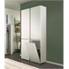 Armário multiuso com 2 portas com efeito madeira 45 Branco