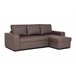 Chaise longue de pele sintética com cama HARRY Chocolate