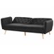 Beliani Sofá-cama Veludo BARDU Preto