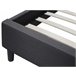 Beliani Cama com estrado Poliéster SAVERNE 197x228 Cinza Claro