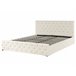 Beliani Cama com estrado Veludo AMIENS 191x217 Bege
